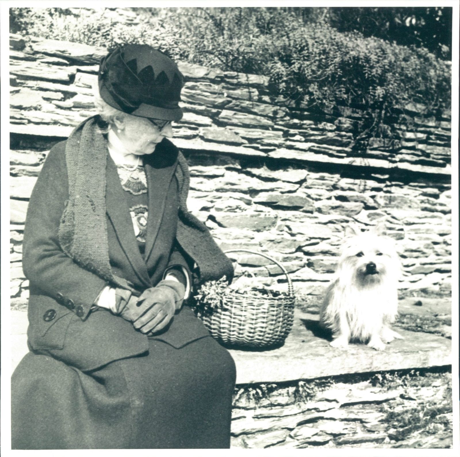 Mrs. Portman with her dog 1933
