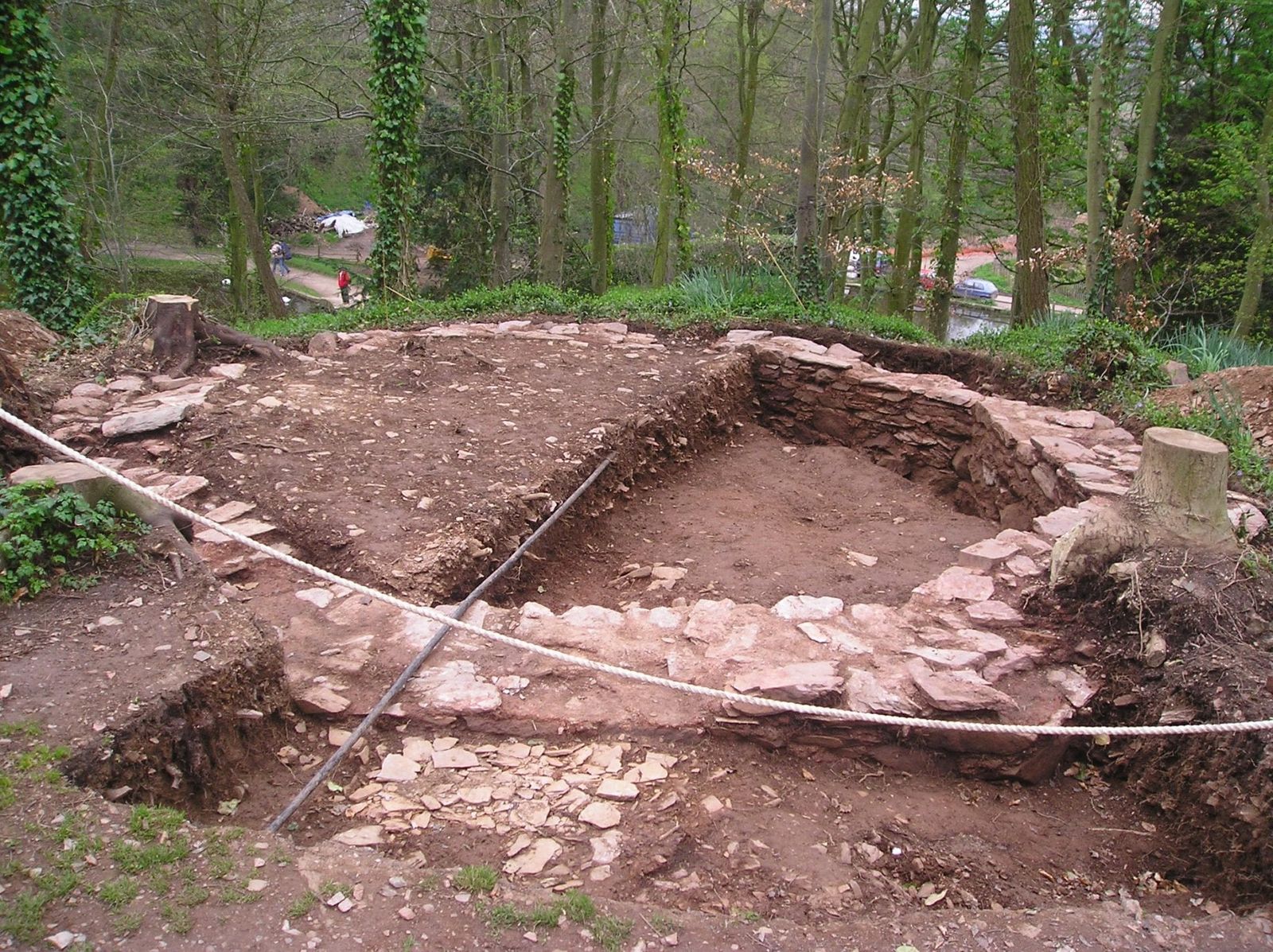The discovery of foundations of a Georgian summerhouse during excavations in 2005