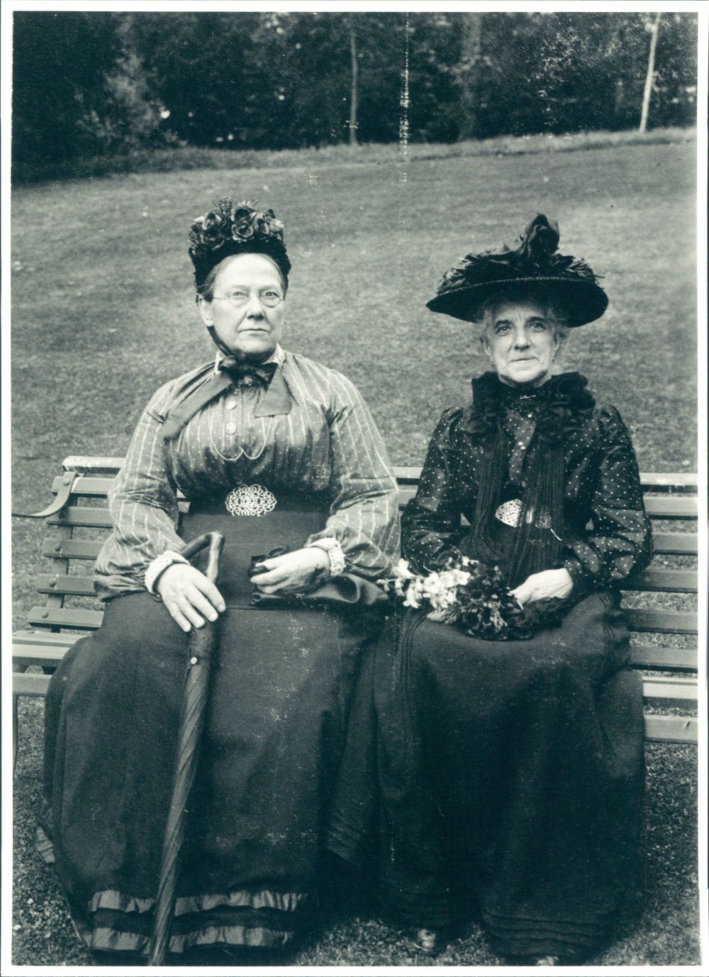 Fig. 5 – Miss Elizabeth Mary Robinson (1840-1913), seated right with Mrs. Blakey c.1905 - domestic servants