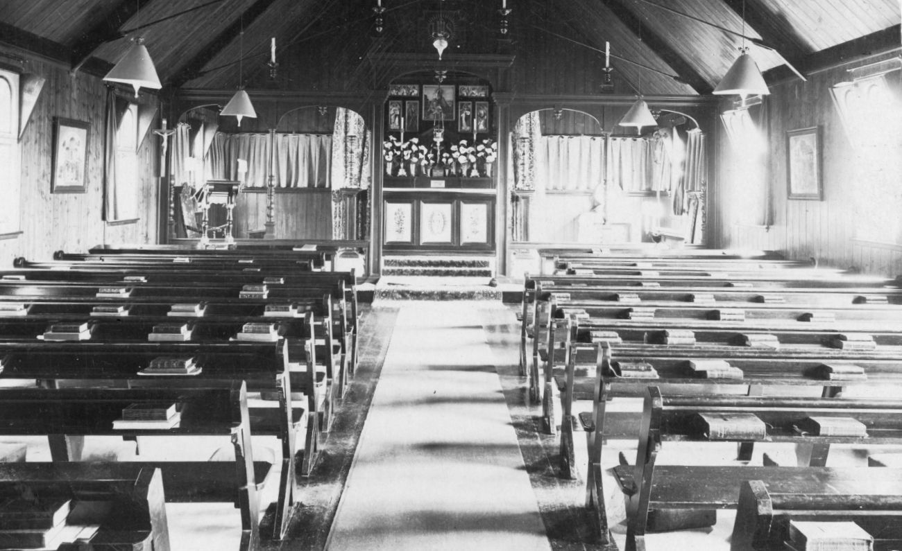 Fig. 4 Interior St Mary's Church Hestercombe c.1908 - Hestercombe Archives