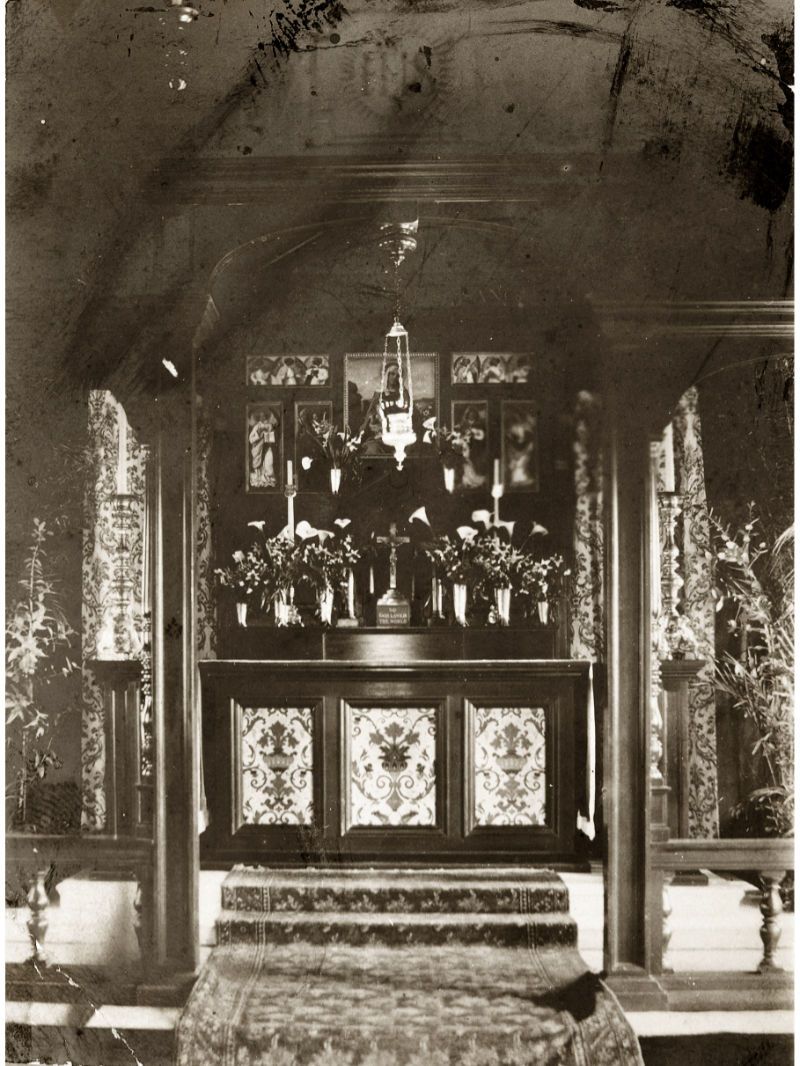 Fig. 5 The Altar, St Mary's Church Hestercombe c.1908 - Hestercombe Archives