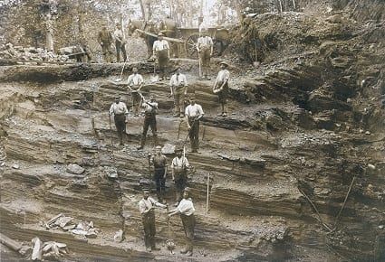 Hestercombe Quarry workers, 1903