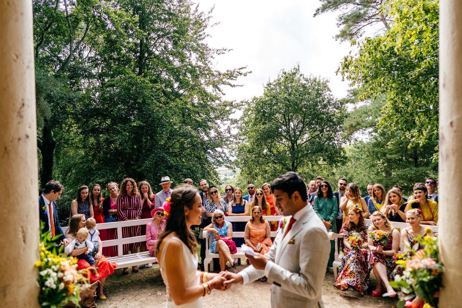 outdoor wedding ceremony at Hestercombe Gardens in Somerset